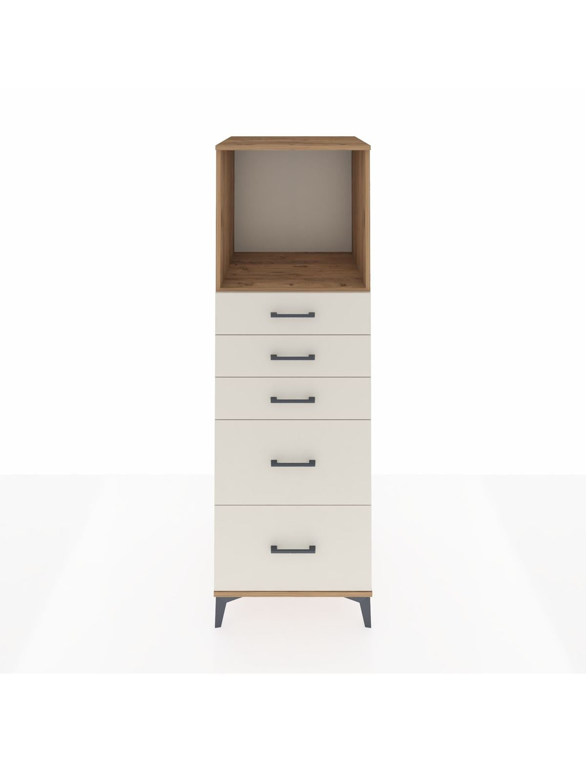 Kronos Dolap Tek Raflı 5 Çekmeceli 60x59x182 Çam-Aytaşı