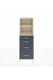 Kronos Dolap 2 Raflı 4 Çekmeceli 60x59x182 Aytaşı-Antrasit