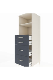 Kronos Dolap 2 Raflı 4 Çekmeceli 60x59x182 Aytaşı-Antrasit