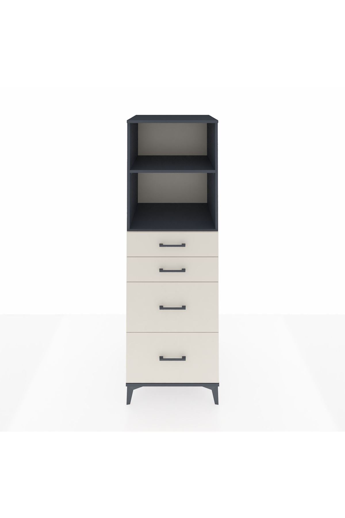 Kronos Dolap 2 Raflı 4 Çekmeceli 60x59x182 - S89M047V4C