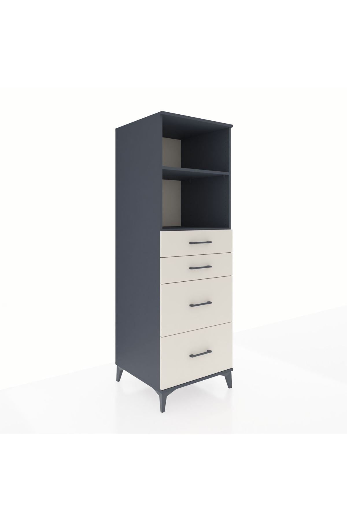 Kronos Dolap 2 Raflı 4 Çekmeceli 60x59x182 - S89M047V4C