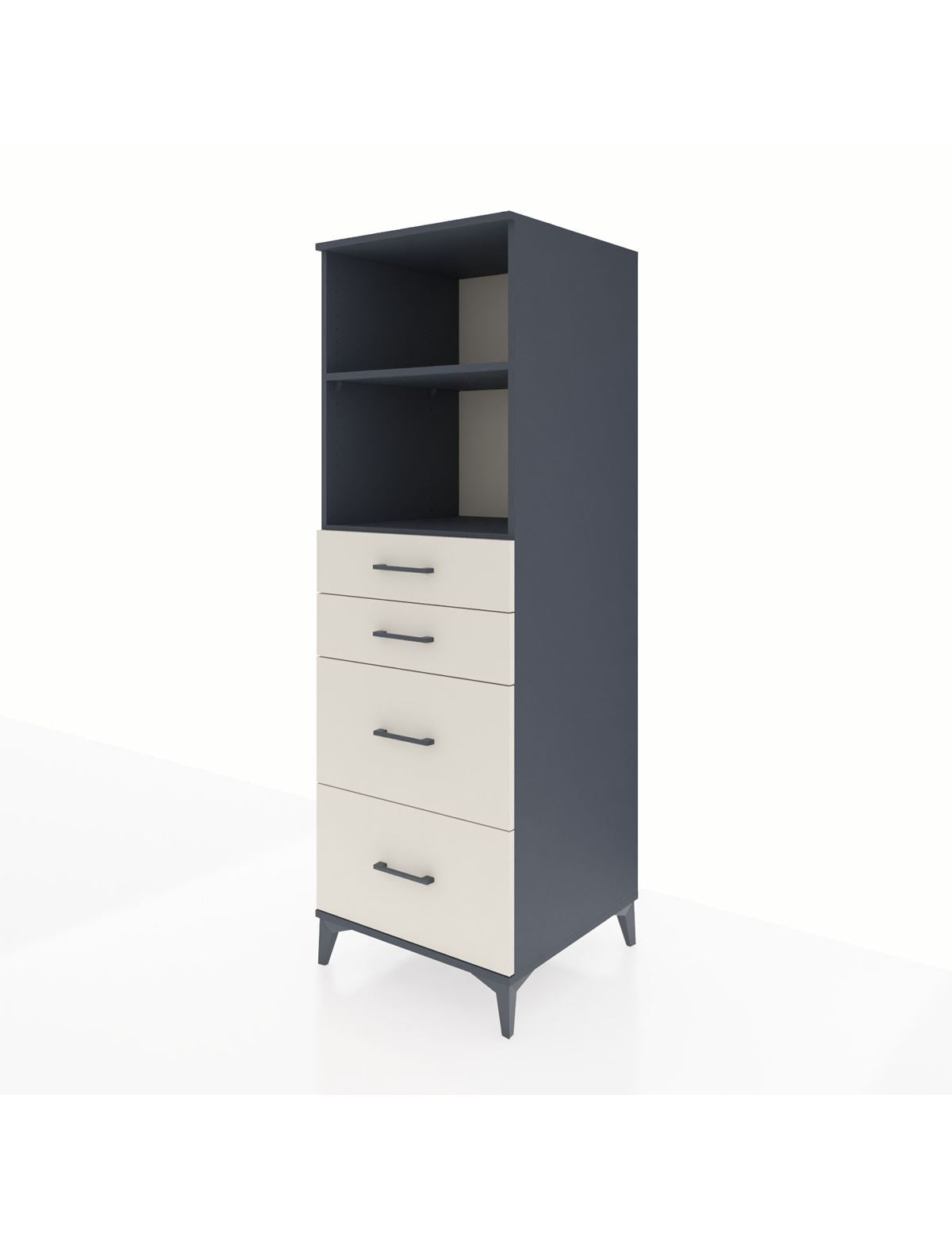 Kronos Dolap 2 Raflı 4 Çekmeceli 60x59x182 - S89M047V4C