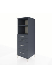 Kronos Dolap 2 Raflı 4 Çekmeceli 60x59x182 Antrasit-Antrasit