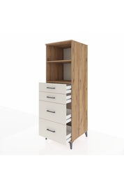 Kronos Dolap 2 Raflı 4 Çekmeceli 60x59x182 - S89M047V7C