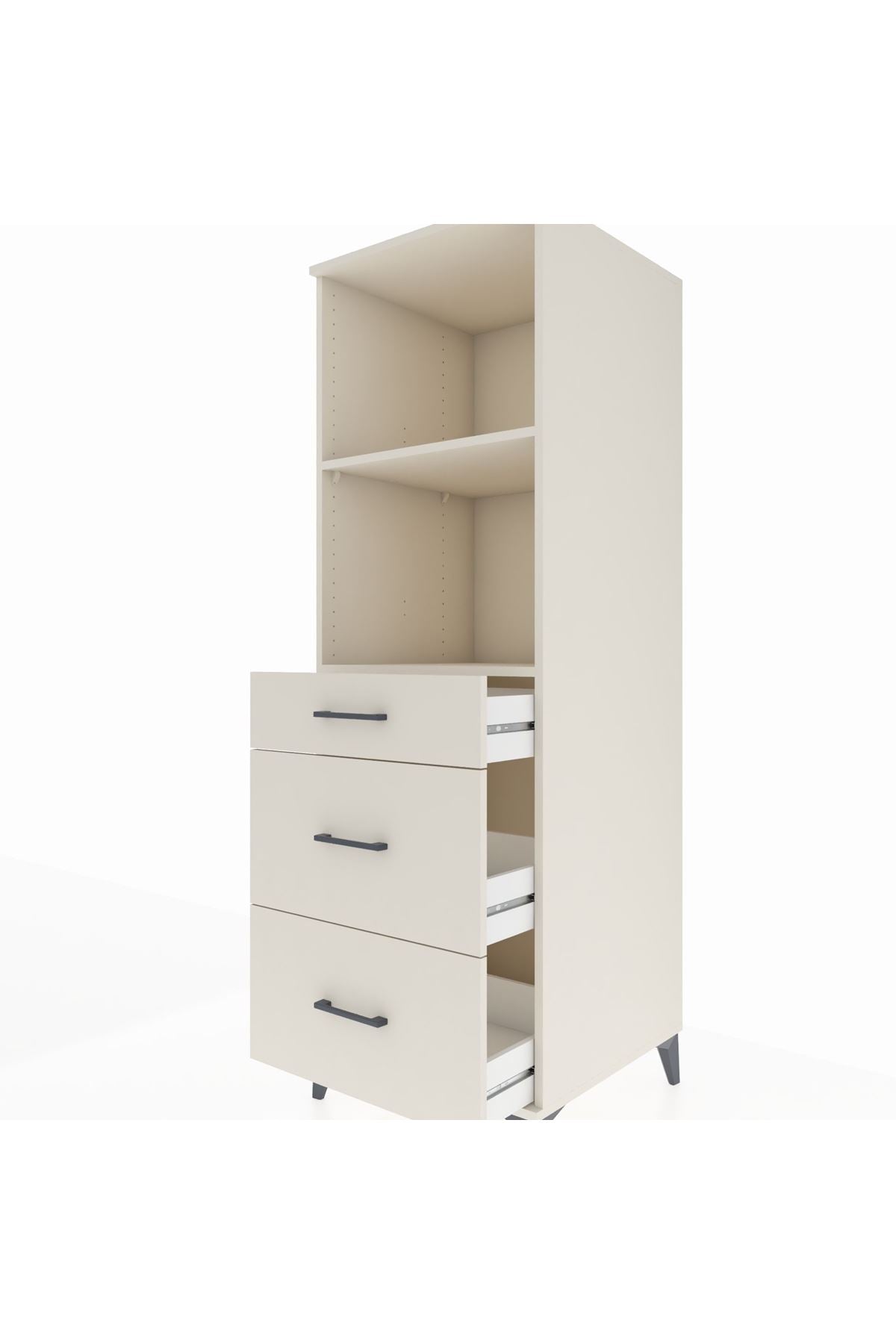 Kronos Dolap 2 Raflı 3 Çekmeceli 60x59x182 - S89M048V1C