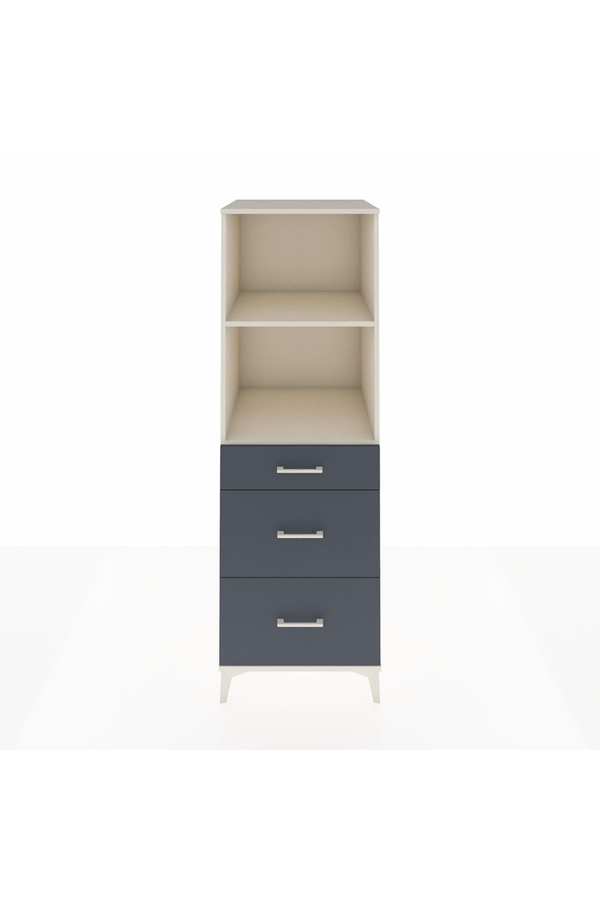 Kronos Dolap 2 Raflı 3 Çekmeceli 60x59x182 Aytaşı-Antrasit