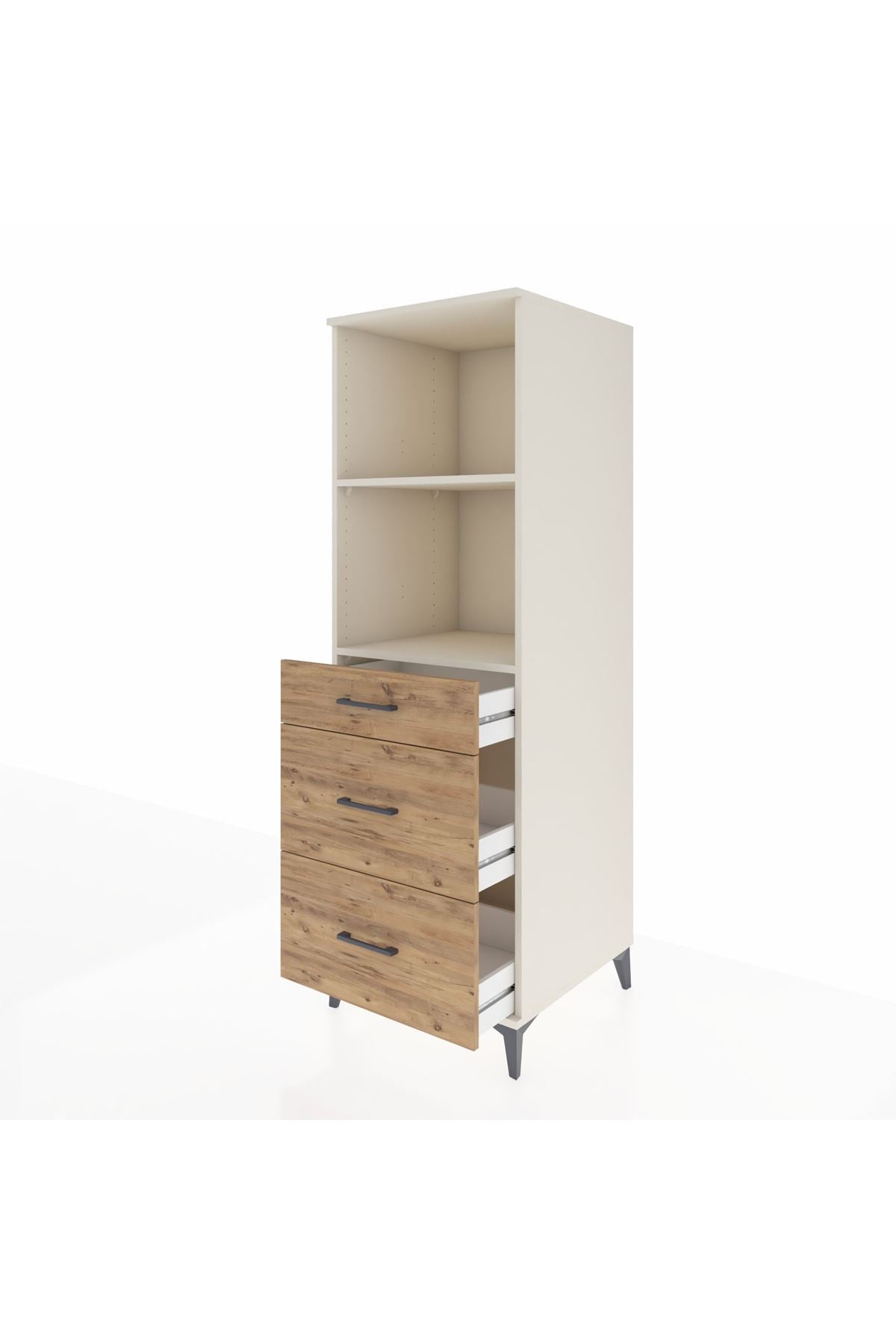 Kronos Dolap 2 Raflı 3 Çekmeceli 60x59x182 - S89M048V3C