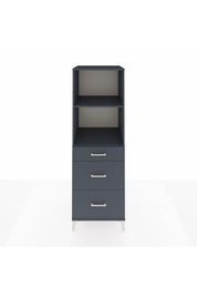 Kronos Dolap 2 Raflı 3 Çekmeceli 60x59x182 Antrasit-Antrasit