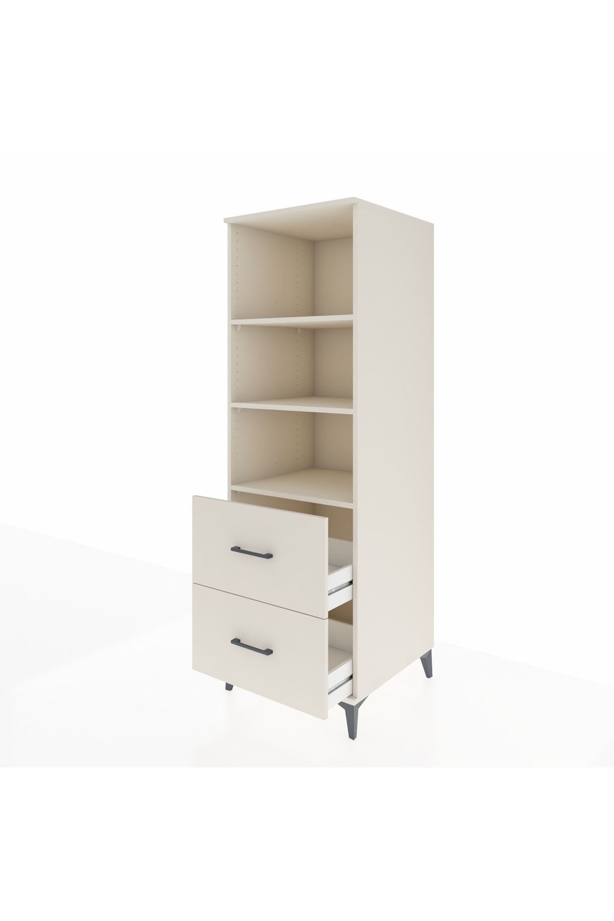 Kronos Dolap 3 Raflı 2 Çekmeceli 60x59x182 - S89M049V1C