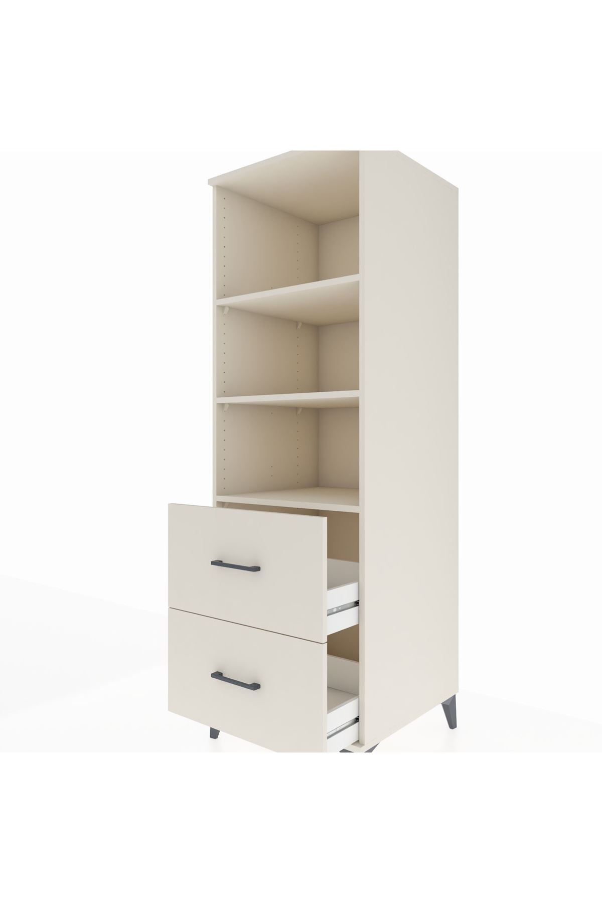Kronos Dolap 3 Raflı 2 Çekmeceli 60x59x182 - S89M049V1C