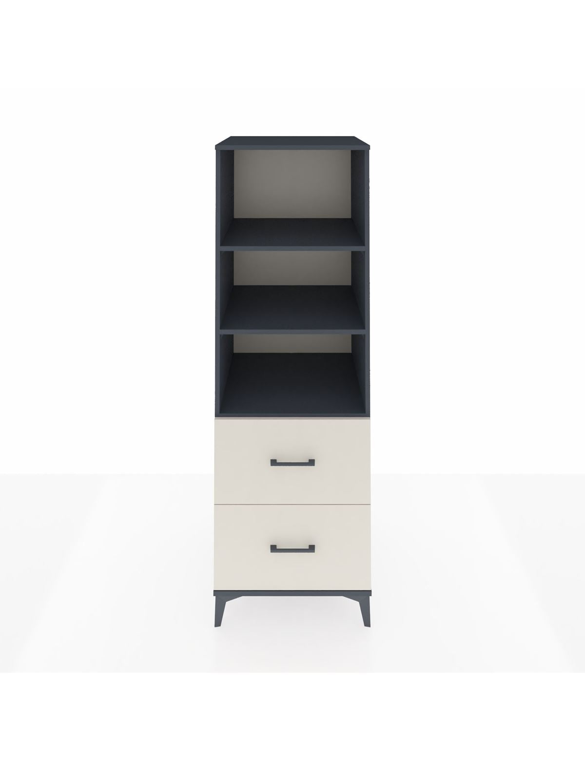 Kronos Dolap 3 Raflı 2 Çekmeceli 60x59x182 Antrasit-Aytaşı