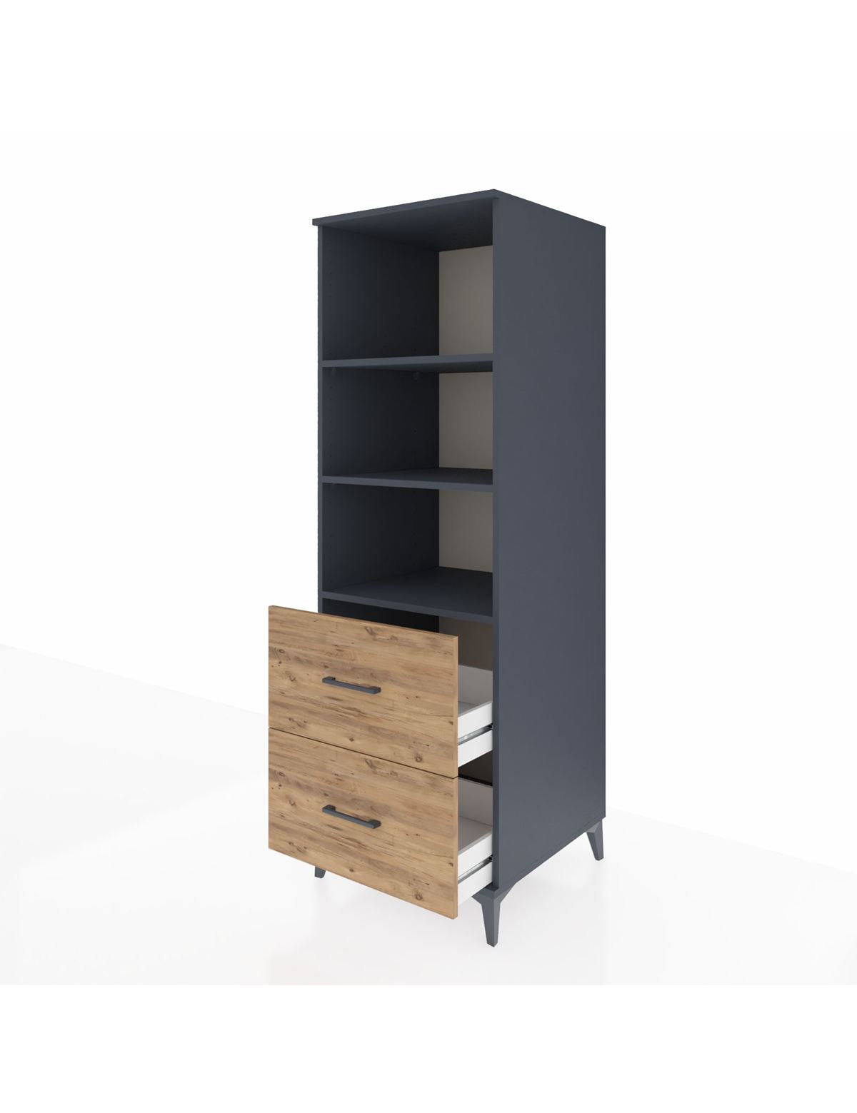 Kronos Dolap 3 Raflı 2 Çekmeceli 60x59x182 - S89M049V6C