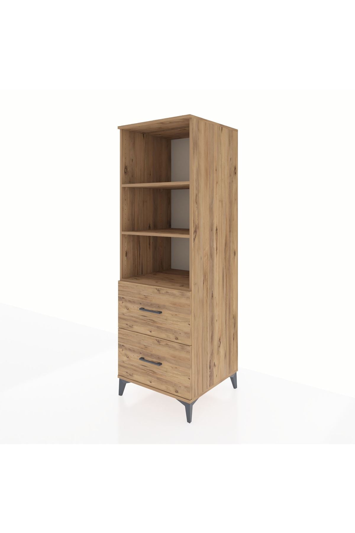 Kronos Dolap 3 Raflı 2 Çekmeceli 60x59x182 - S89M049V9C