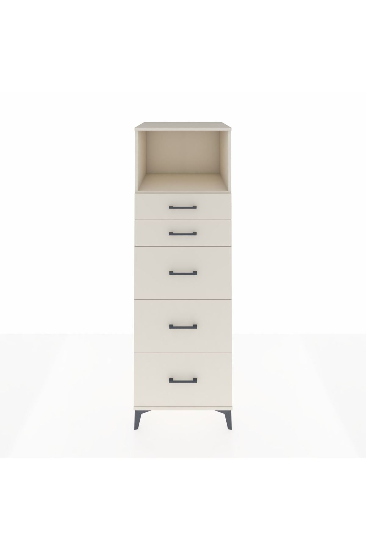 Kronos Dolap Tek Raflı 5 Çekmeceli 60x59x182 Aytaşı-Aytaşı