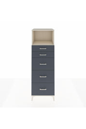 Kronos Dolap Tek Raflı 5 Çekmeceli 60x59x182 Aytaşı-Antrasit