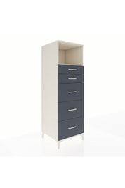 Kronos Dolap Tek Raflı 5 Çekmeceli 60x59x182 Aytaşı-Antrasit