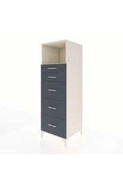 Kronos Dolap Tek Raflı 5 Çekmeceli 60x59x182 Aytaşı-Antrasit