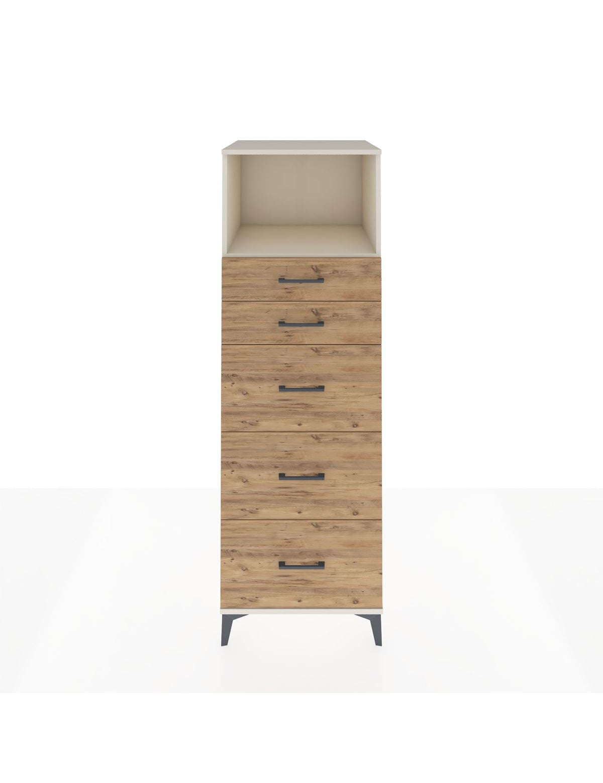 Kronos Dolap Tek Raflı 5 Çekmeceli 60x59x182 Aytaşı-Çam