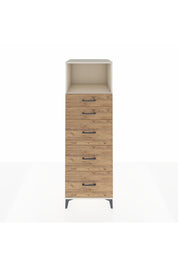 Kronos Dolap Tek Raflı 5 Çekmeceli 60x59x182 Aytaşı-Çam