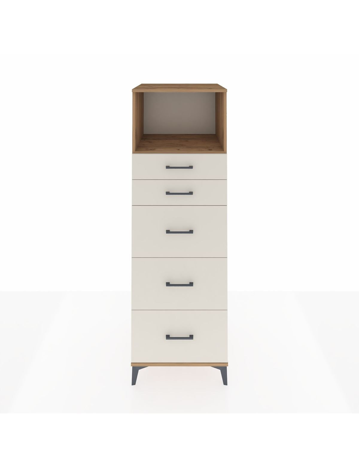 Kronos Dolap Tek Raflı 5 Çekmeceli 60x59x182 Çam-Aytaşı