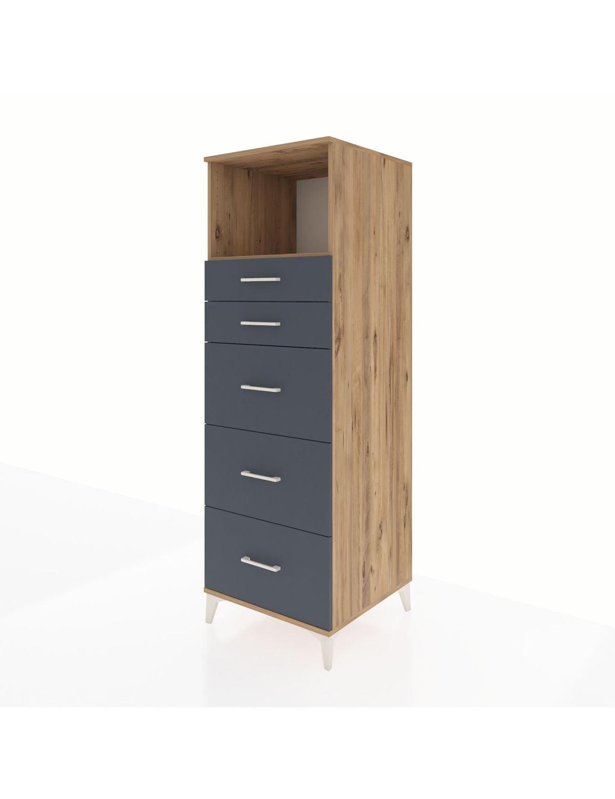 Kronos Dolap Tek Raflı 5 Çekmeceli 60x59x182 - S89M050V8C
