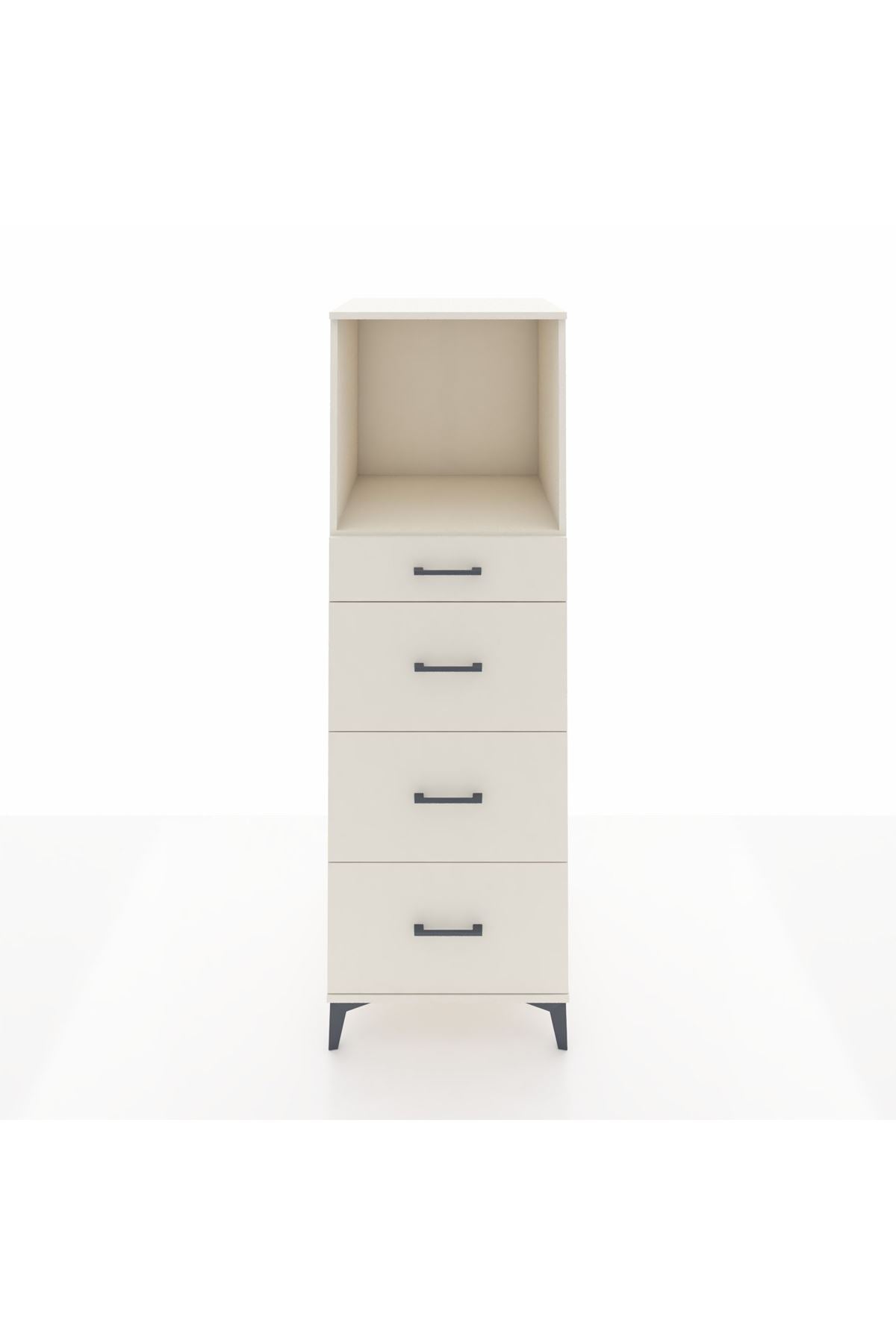 Kronos Dolap Tek Raflı 4 Çekmeceli 60x59x182 Aytaşı-Aytaşı