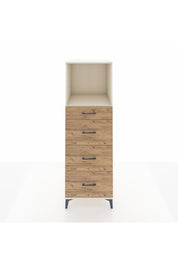 Kronos Dolap Tek Raflı 4 Çekmeceli 60x59x182 Aytaşı-Çam