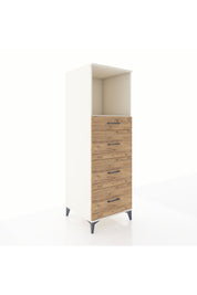 Kronos Dolap Tek Raflı 4 Çekmeceli 60x59x182 Aytaşı-Çam