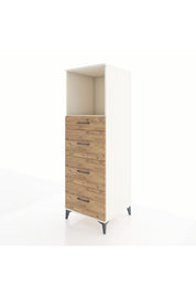Kronos Dolap Tek Raflı 4 Çekmeceli 60x59x182 Aytaşı-Çam
