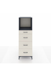 Kronos Dolap Tek Raflı 4 Çekmeceli 60x59x182 Antrasit-Aytaşı