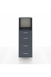 Kronos Dolap Tek Raflı 4 Çekmeceli 60x59x182 Antrasit-Antrasit
