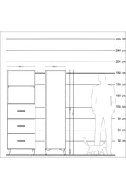 Kronos Dolap 2 Raflı 3 Çekmeceli 60x59x182 Aytaşı-Aytaşı
