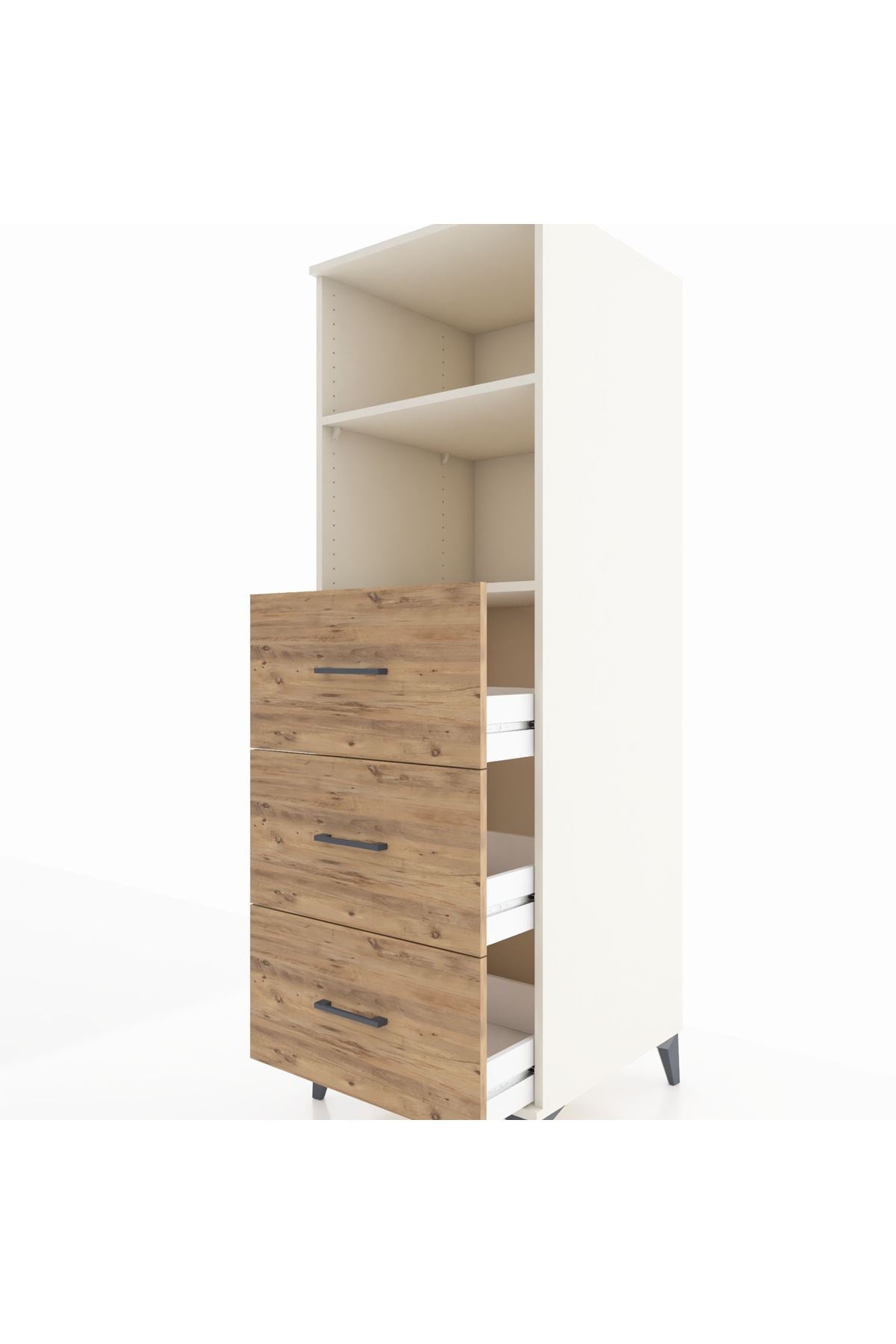 Kronos Dolap 2 Raflı 3 Çekmeceli 60x59x182 Aytaşı-Çam