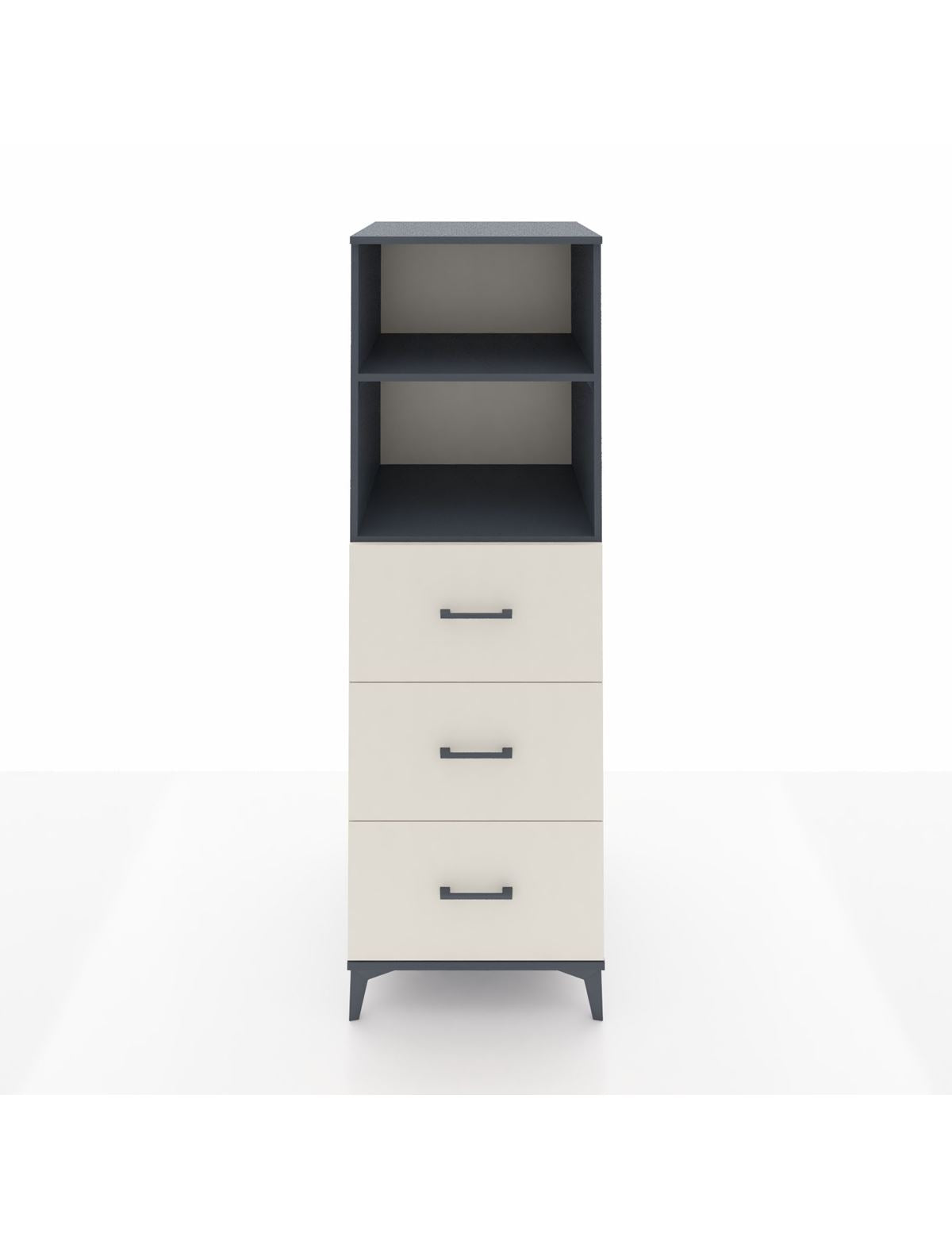 Kronos Dolap 2 Raflı 3 Çekmeceli 60x59x182 Antrasit-Aytaşı