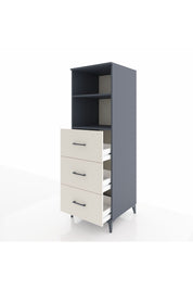 Kronos Dolap 2 Raflı 3 Çekmeceli 60x59x182 Antrasit-Aytaşı