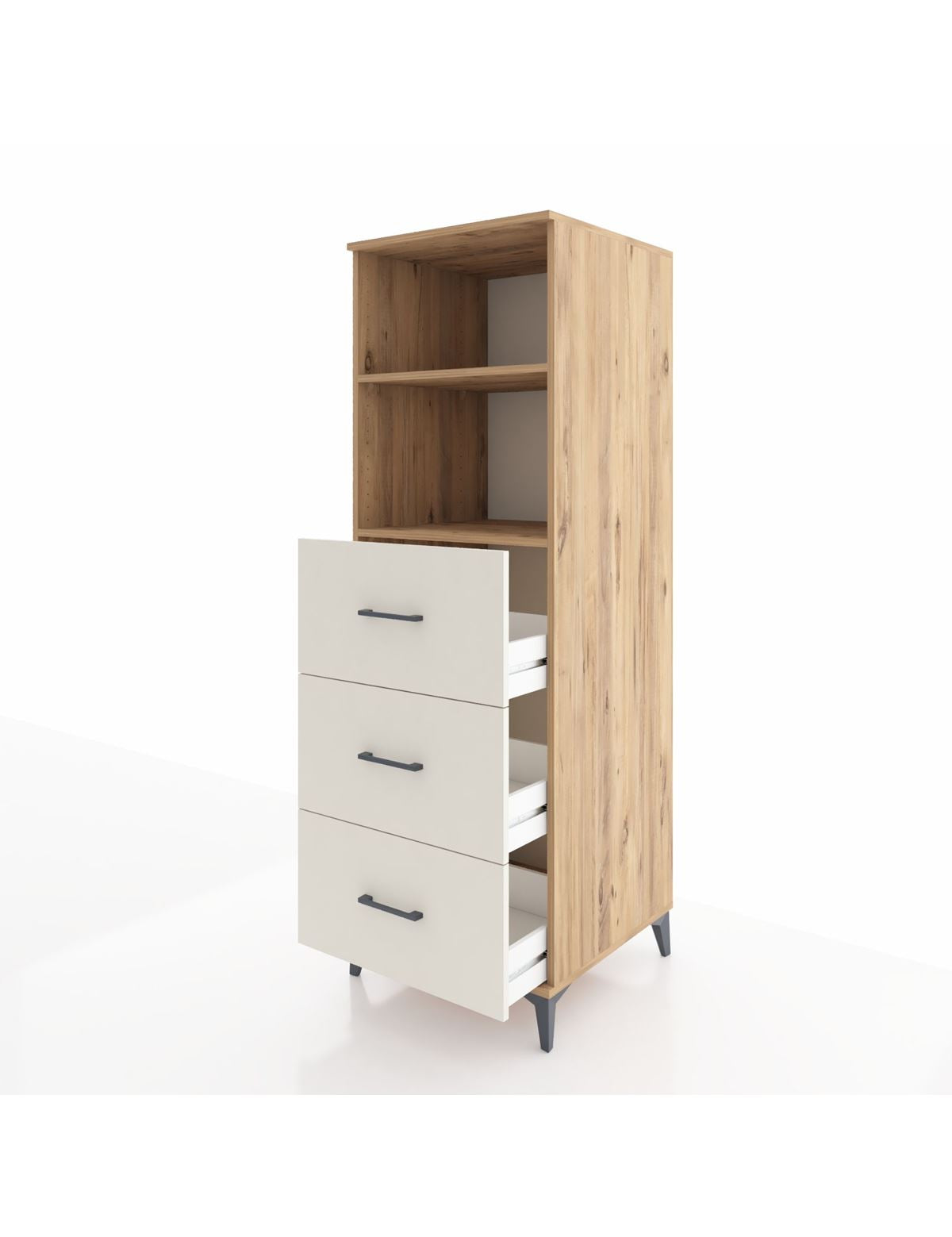Kronos Dolap 2 Raflı 3 Çekmeceli 60x59x182 - S89M052V7C