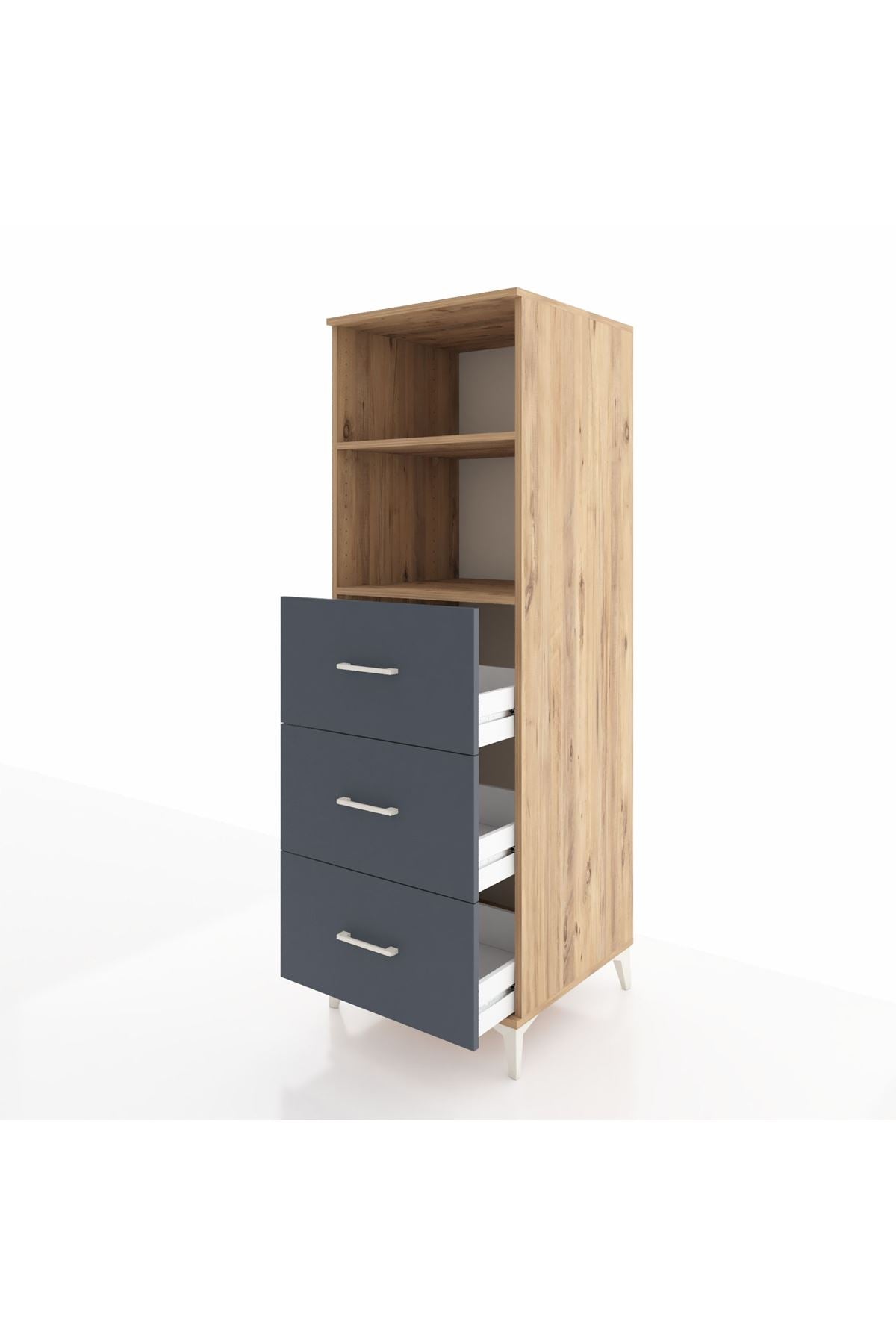 Kronos Dolap 2 Raflı 3 Çekmeceli 60x59x182 - S89M052V8C