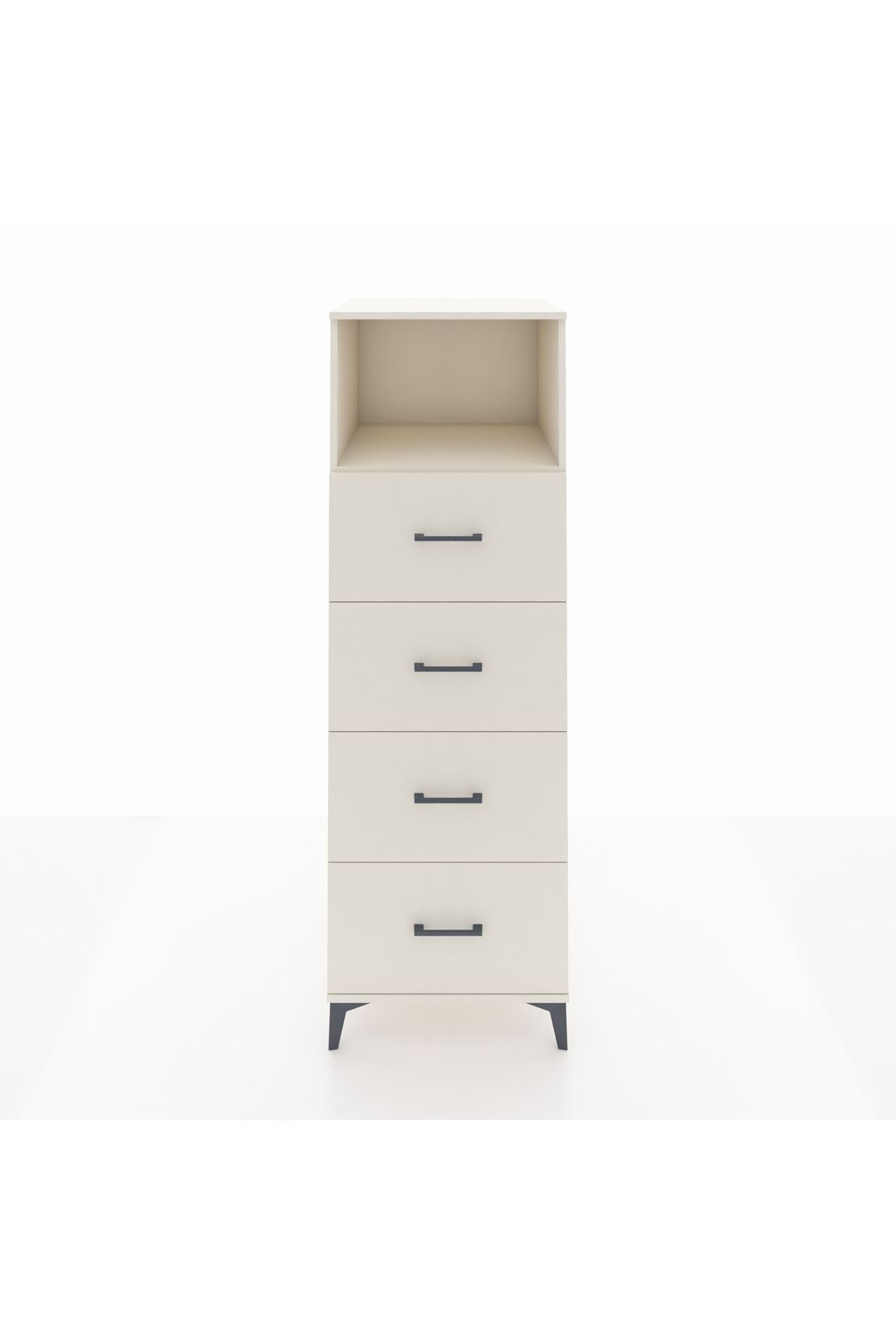 Kronos Dolap Tek Raflı 4 Çekmeceli 60x59x182 Aytaşı-Aytaşı