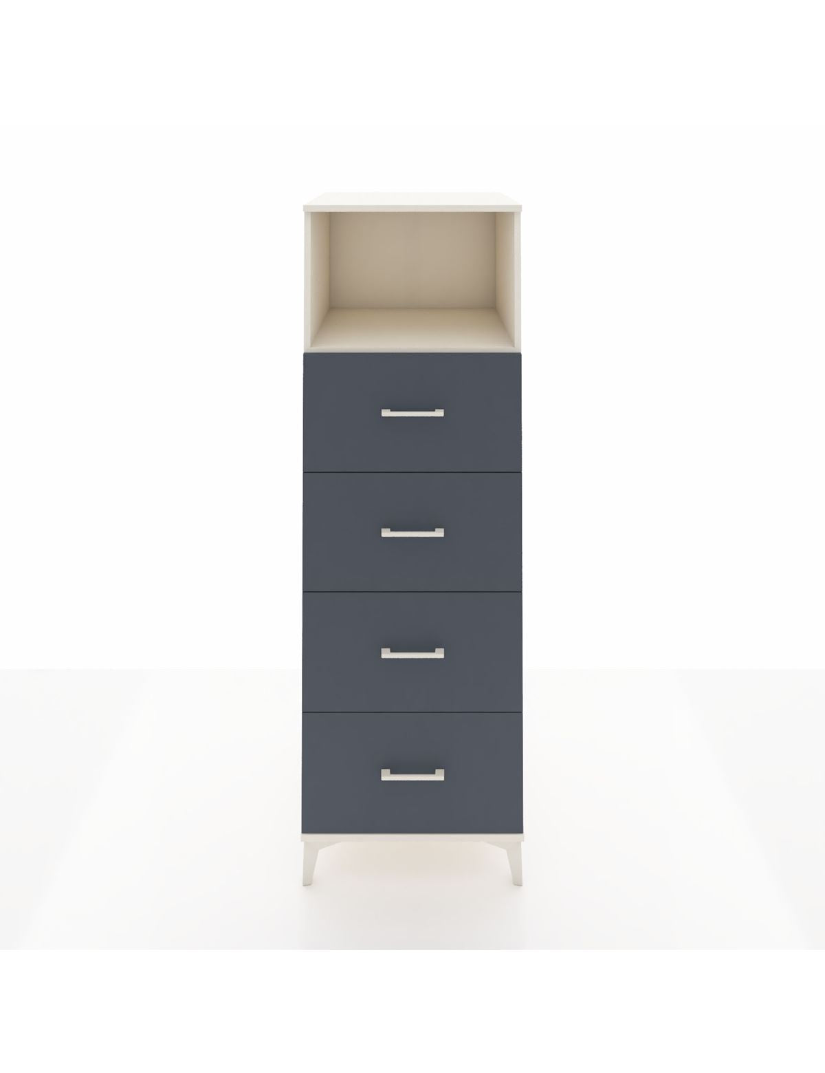 Kronos Dolap Tek Raflı 4 Çekmeceli 60x59x182 Aytaşı-Antrasit