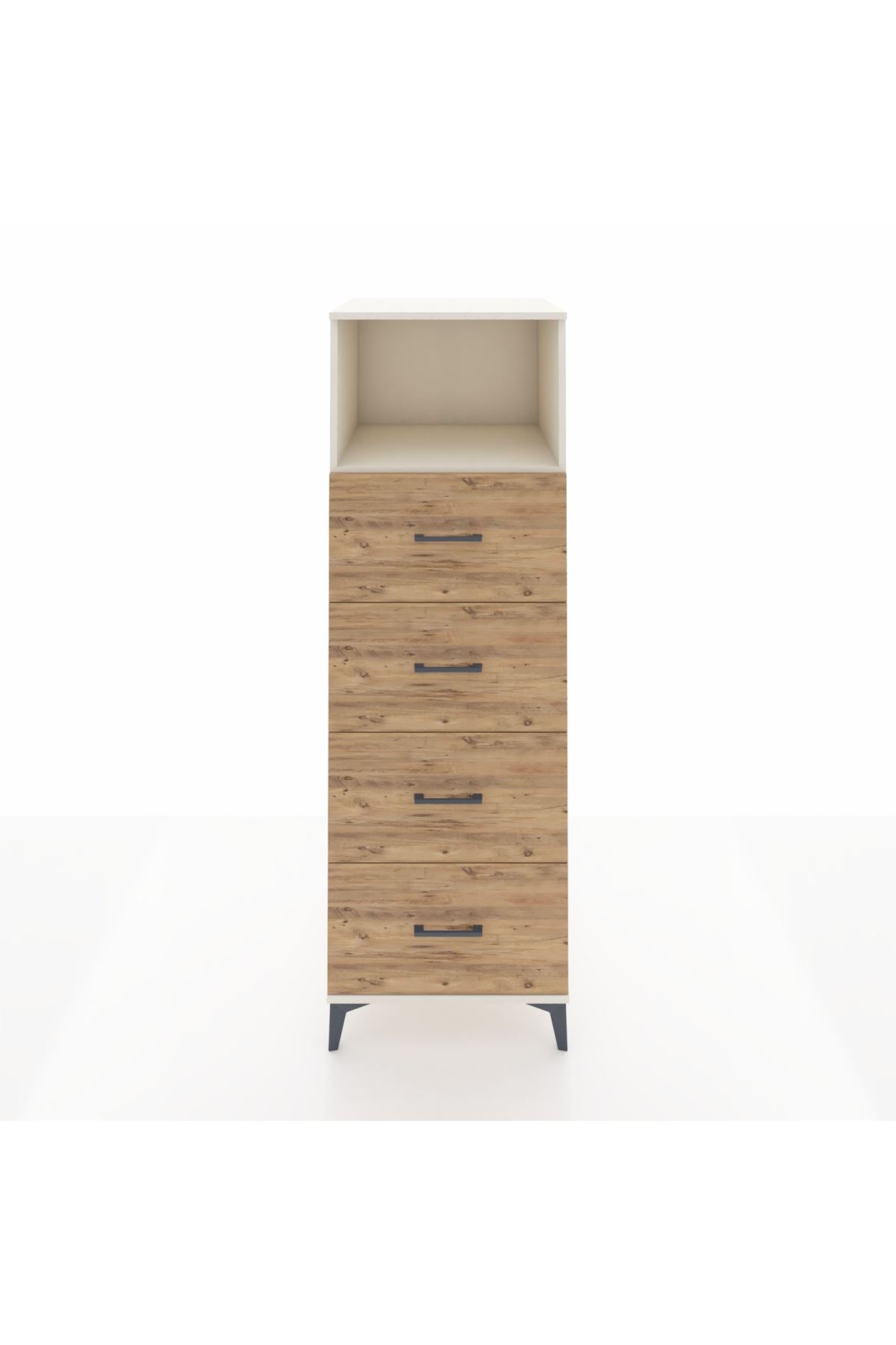 Kronos Dolap Tek Raflı 4 Çekmeceli 60x59x182 Aytaşı-Çam