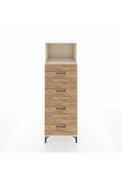 Kronos Dolap Tek Raflı 4 Çekmeceli 60x59x182 Aytaşı-Çam