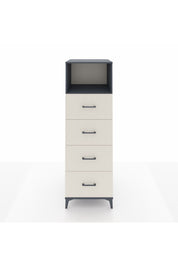 Kronos Dolap Tek Raflı 4 Çekmeceli 60x59x182 Antrasit-Aytaşı