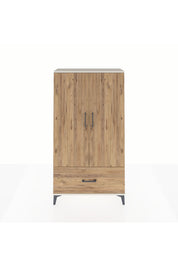 Arges Dolap 3 Raflı Tek Çekmeceli 2 Kapaklı 88x30x163 Aytaşı-Çam