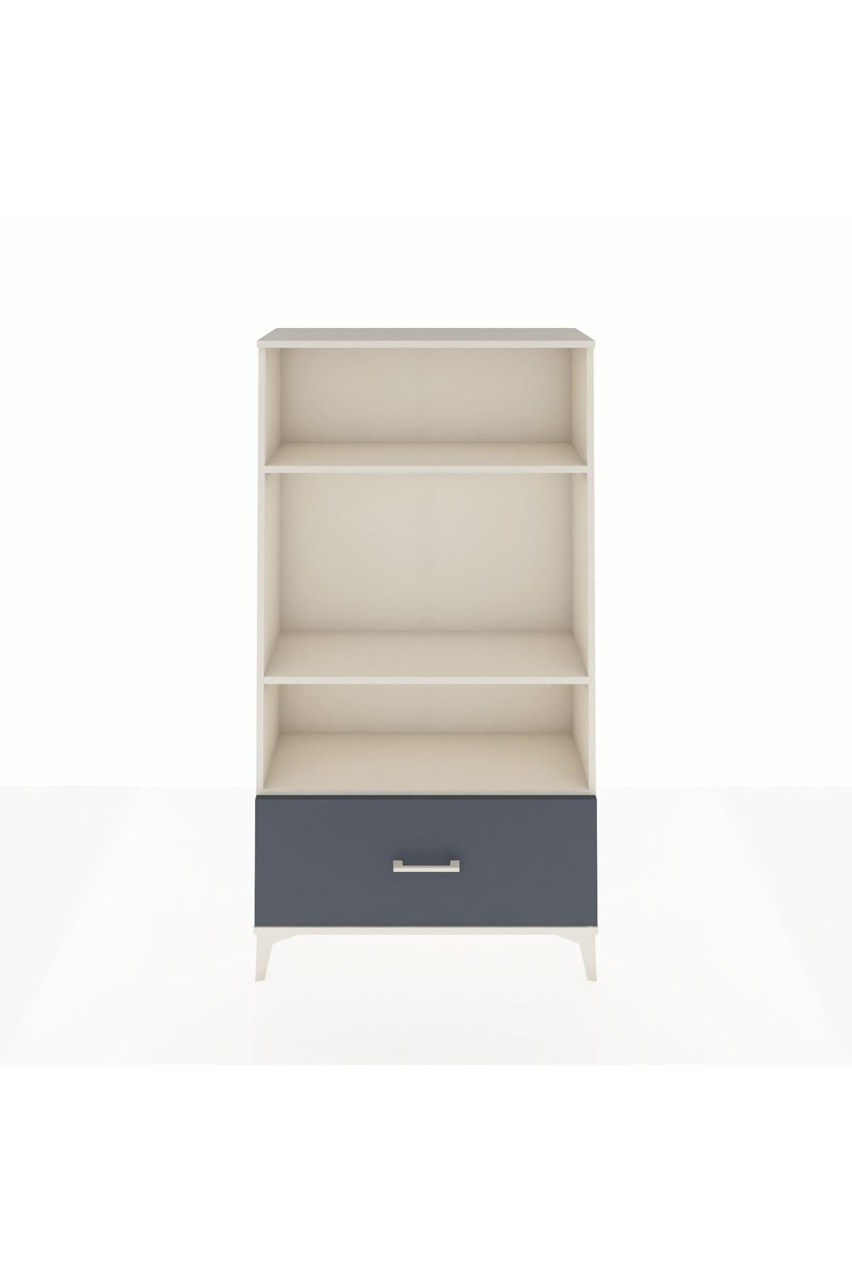 Arges Dolap 3 Raflı Tek Çekmeceli 88x30x163 Aytaşı-Antrasit