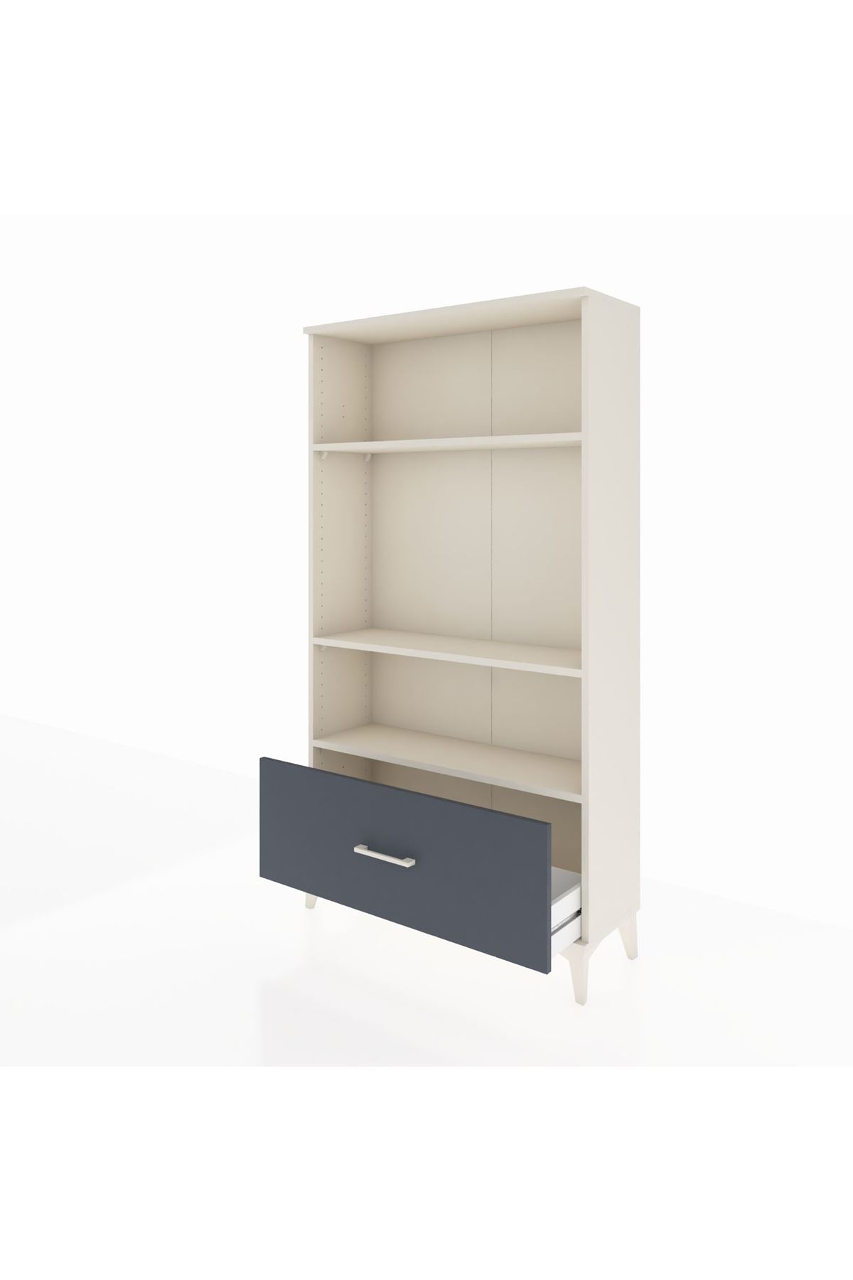 Arges Dolap 3 Raflı Tek Çekmeceli 88x30x163 Aytaşı-Antrasit