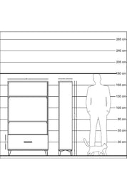 Arges Dolap 3 Raflı Tek Çekmeceli 88x30x163 Aytaşı-Antrasit
