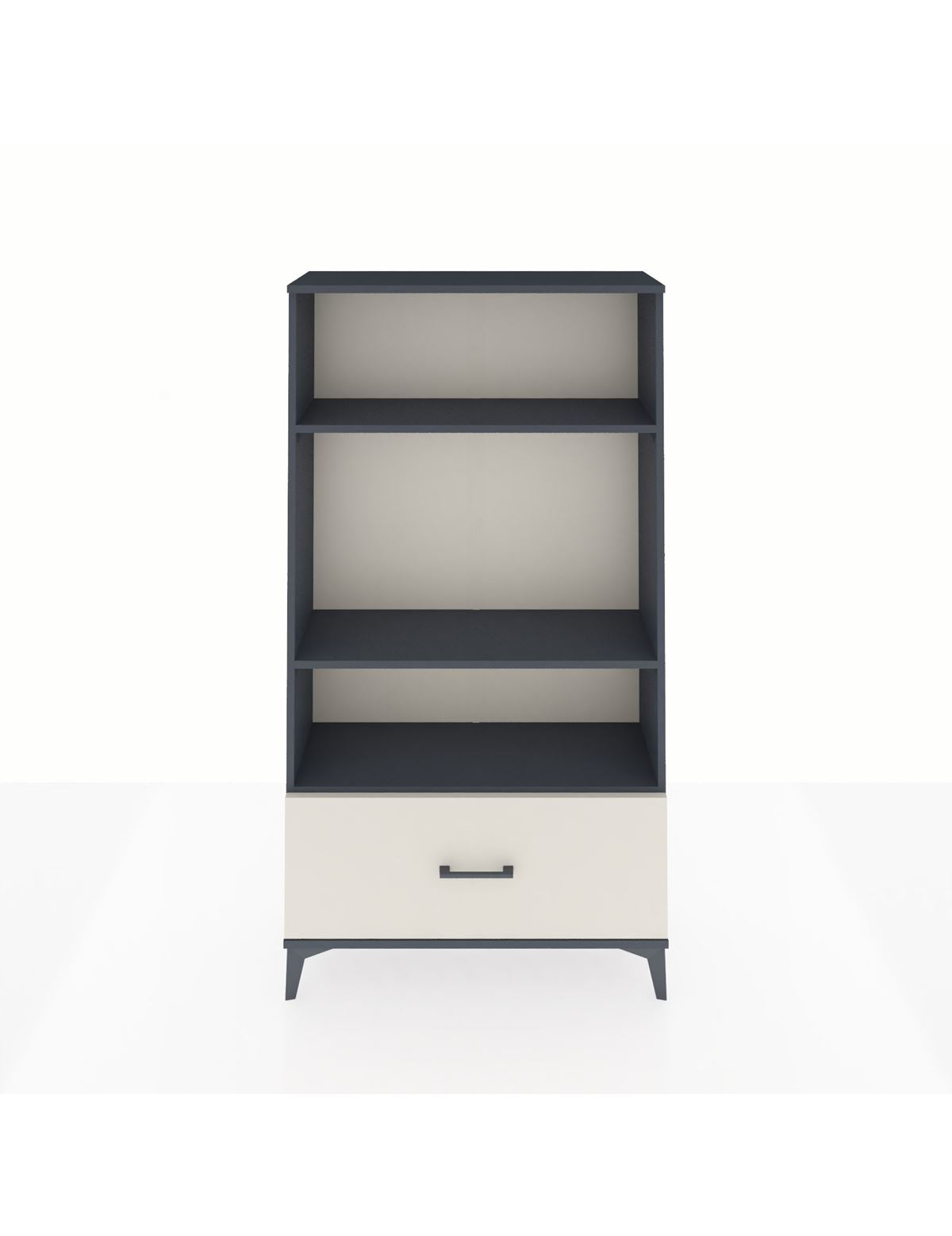 Arges Dolap 3 Raflı Tek Çekmeceli 88x30x163 Antrasit-Aytaşı