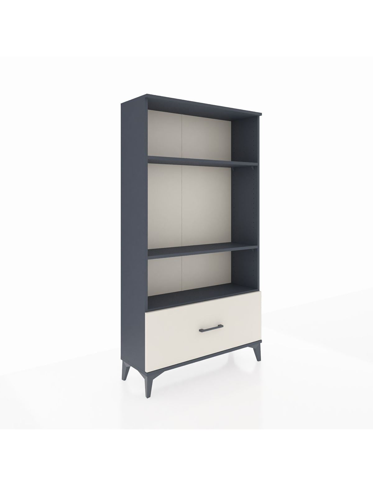 Arges Dolap 3 Raflı Tek Çekmeceli 88x30x163 Antrasit-Aytaşı