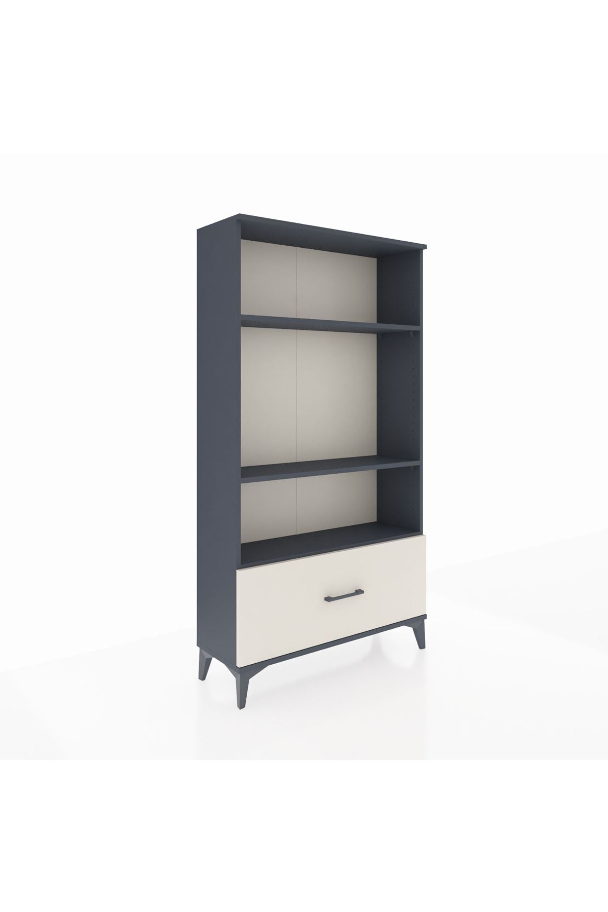 Arges Dolap 3 Raflı Tek Çekmeceli 88x30x163 Antrasit-Aytaşı