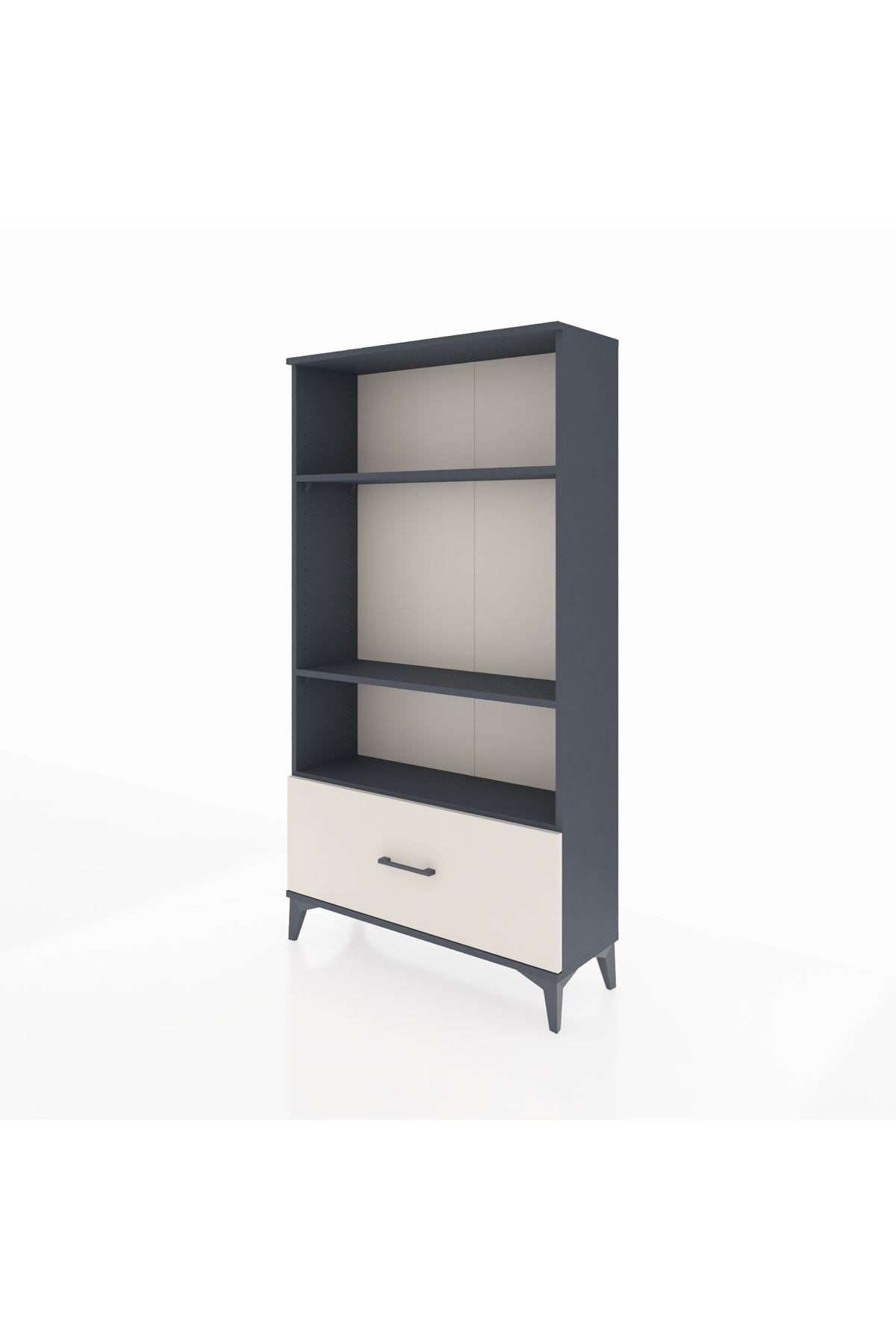 Arges Dolap 3 Raflı Tek Çekmeceli 88x30x163 Antrasit-Aytaşı